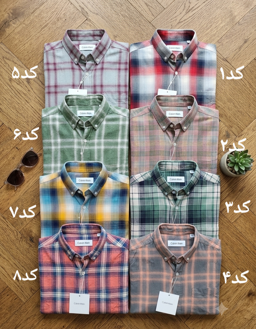 پیراهن مردانه آستین کوتاه طرح دار